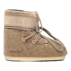 Moon Boot Felt Low Boots met Logo Paneel-Heren Snowboots