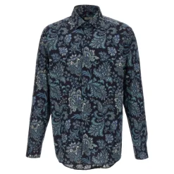 Etro Floral Paisley Katoenen Overhemd-Heren Overhemden