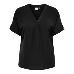ONLY Carmakoma Fold Up V-Neck Top-Heren Overhemden