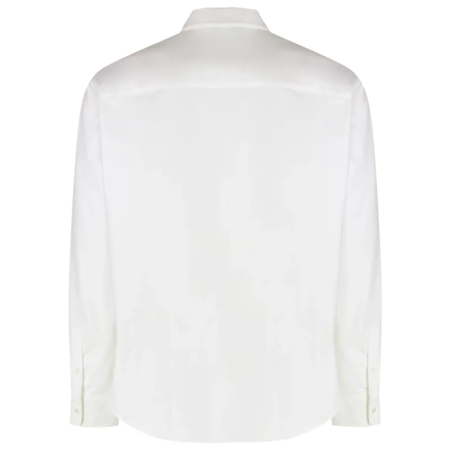Maison Kitsuné Fox Head Embroidery Casual Shirt-Heren Overhemden