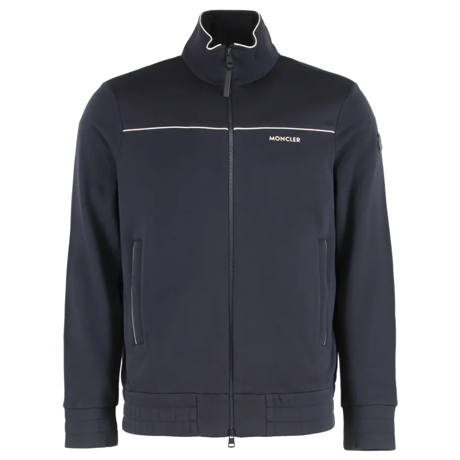 Moncler Full-zip Hoodie van een katoenmix-Heren Truien & Vesten