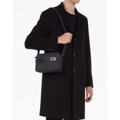 Ferragamo Gancini Buckle Embellished Leather Shoulder Bag-Heren Tassen