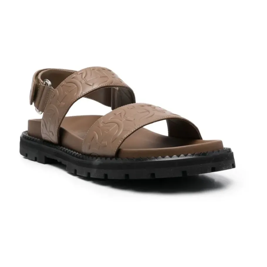 Ferragamo Gancini Debossed Sandals-Heren Sandalen