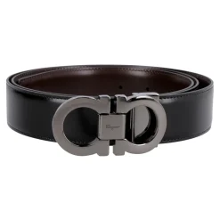 Ferragamo Gancini Reversible Leather Belt-Heren Riemen
