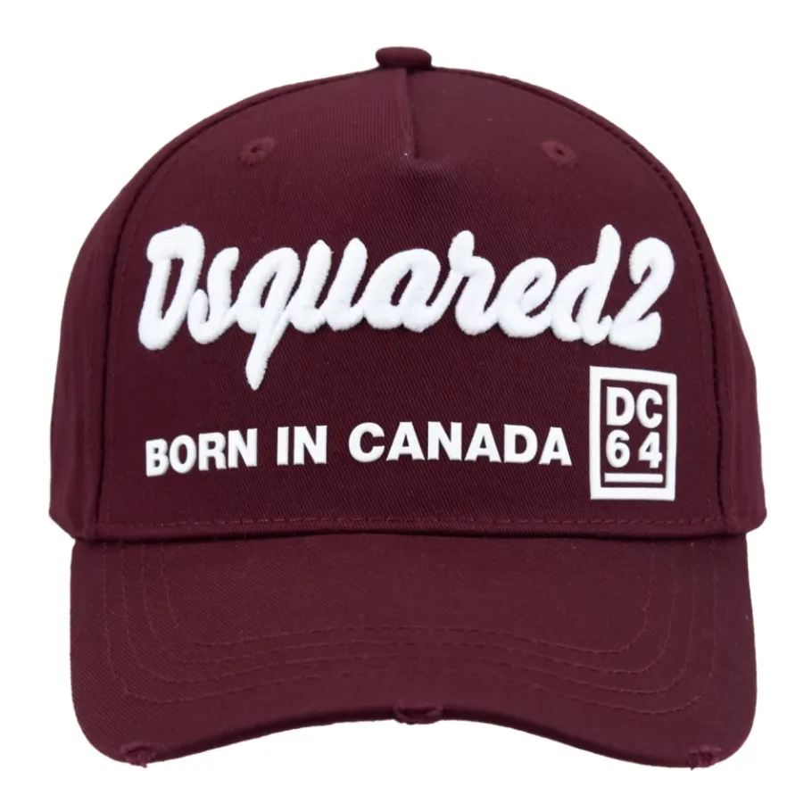 Dsquared2 Geborduurde baseballpet met gesp-Heren Petten