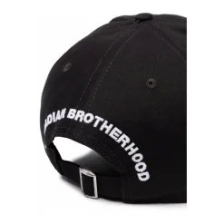 Dsquared2 Geborduurde Logo Pet met Gebogen Klep-Heren Petten