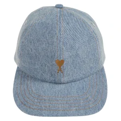 Ami Paris Geborduurde satijnen pet met verstelbare sluiting-Heren Petten