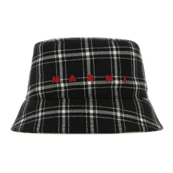 Marni Geborduurde wollen bucket hat-Heren Hoeden