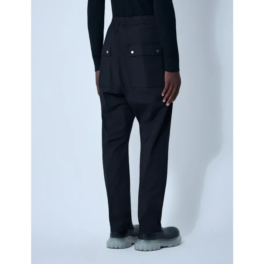 Rick Owens Gecoate Cargo Broek met Trekkoord Tailleband-Heren Broeken