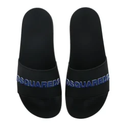 Dsquared2 Gedessineerde ronde pantoffels-Heren Slippers