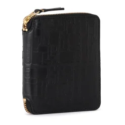 Comme des Garçons Gedrukte leren portemonnee met ritssluiting-Heren Portefeuilles