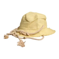 Dolce & Gabbana Gele Wide Brim Bucket Hat met Logo-Heren Hoeden