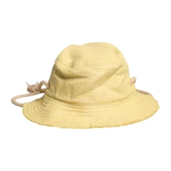 Dolce & Gabbana Gele Wide Brim Bucket Hat met Logo-Heren Hoeden