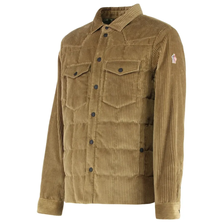 Moncler Gelt Corduroy Down Shirt Jacket-Heren Jassen