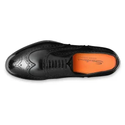 Santoni Gepolijste Leren Oxford Brogue-Heren Nette Schoenen