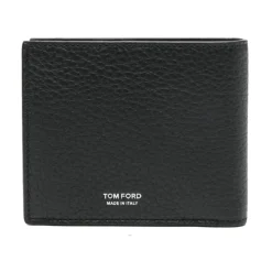 Tom Ford Geprinte Elongated T Line Klassieke Bifold Portemonnee van Hertenleer-Heren Portefeuilles