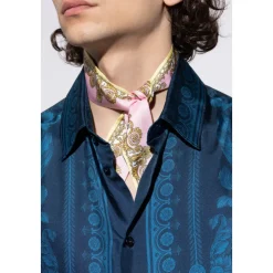Versace Geprinte Zijden Twill Lavallière-Heren Sjaals