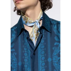 Versace Geprinte Zijden Twill Lavallière-Heren Sjaals