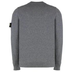 Stone Island Geribbelde crew-neck wolmix trui-Heren Truien & Vesten