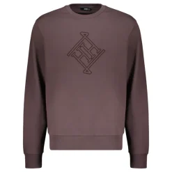 Herno Geribbelde Katoenen Crew-Neck Sweatshirt-Heren Truien & Vesten