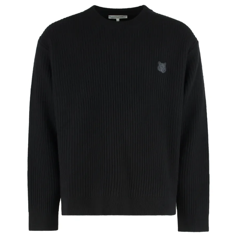 Maison Kitsuné Geribbelde wollen trui-Heren Truien & Vesten