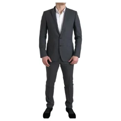Dolce & Gabbana Geruit Grijs 2-Delig Pak-Heren Kostuums