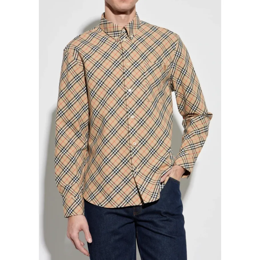 Burberry Geruit Overhemd-Heren Overhemden