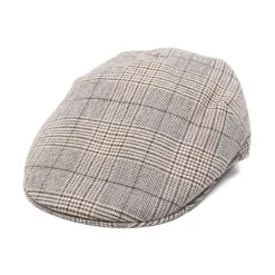 Borsalino Geruit Patroon Platte Kroon Hoed-Heren Hoeden