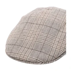 Borsalino Geruit Patroon Platte Kroon Hoed-Heren Hoeden