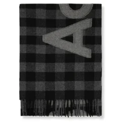 Acne Studios Geruit Wollen Sjaal met Franjes-Heren Sjaals