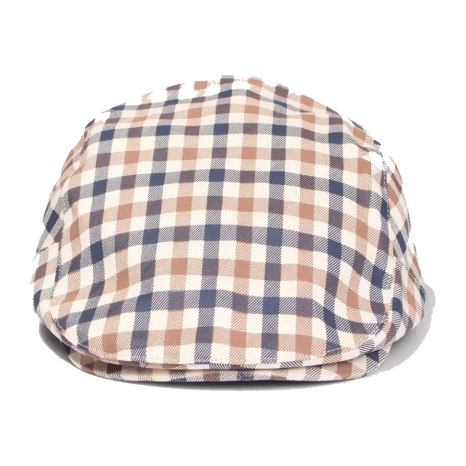 Aquascutum Geruite Flat Cap voor Actieve Club-Heren Hoeden
