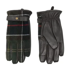 Barbour Geruite wollen leren handschoenen-Heren Handschoenen