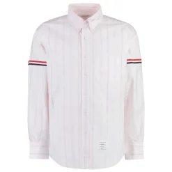 Thom Browne Gestreept katoenen overhemd-Heren Overhemden