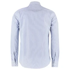 THE (Alphabet) Gestreept katoenen overhemd-Heren Overhemden