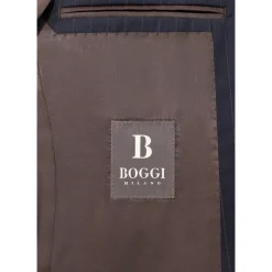 Boggi Milano Gestreept wollen pakstijl Firenze-Heren Kostuums