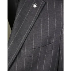 Manuel Ritz Gestreepte Jersey Jurk-Heren Kostuums