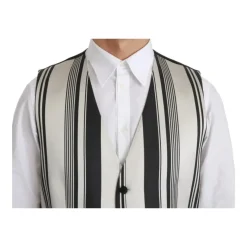Dolce & Gabbana Gestreepte zijden formele jurkvest-Heren Kostuums