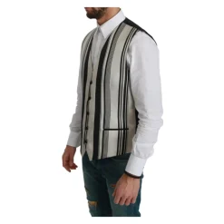 Dolce & Gabbana Gestreepte zijden formele jurkvest-Heren Kostuums