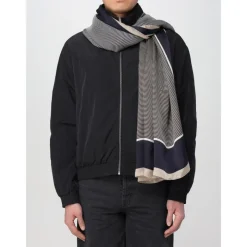 Saint Laurent Gestreepte Zijden Sjaal Elegant Accessoire-Heren Sjaals