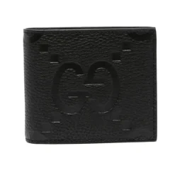 Gucci Gestructureerde Leren Portemonnee met Logo-Heren Portefeuilles
