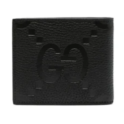 Gucci Gestructureerde Leren Portemonnee met Logo-Heren Portefeuilles