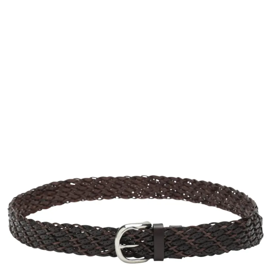 Brunello Cucinelli Gevlochten kalfsleren riem-Heren Riemen
