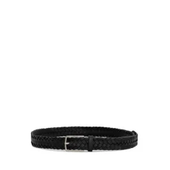 Bottega Veneta Gevlochten Leren Gewatteerde Riem-Heren Riemen