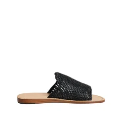 Dolce & Gabbana Gevlochten Raffia Slides Schoenen-Heren Slippers
