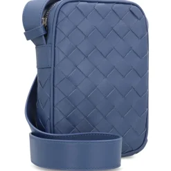 Bottega Veneta Gevlochten Telefoonhoesje met Rits-Heren Tassen