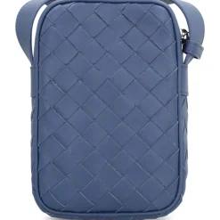 Bottega Veneta Gevlochten Telefoonhoesje met Rits-Heren Tassen