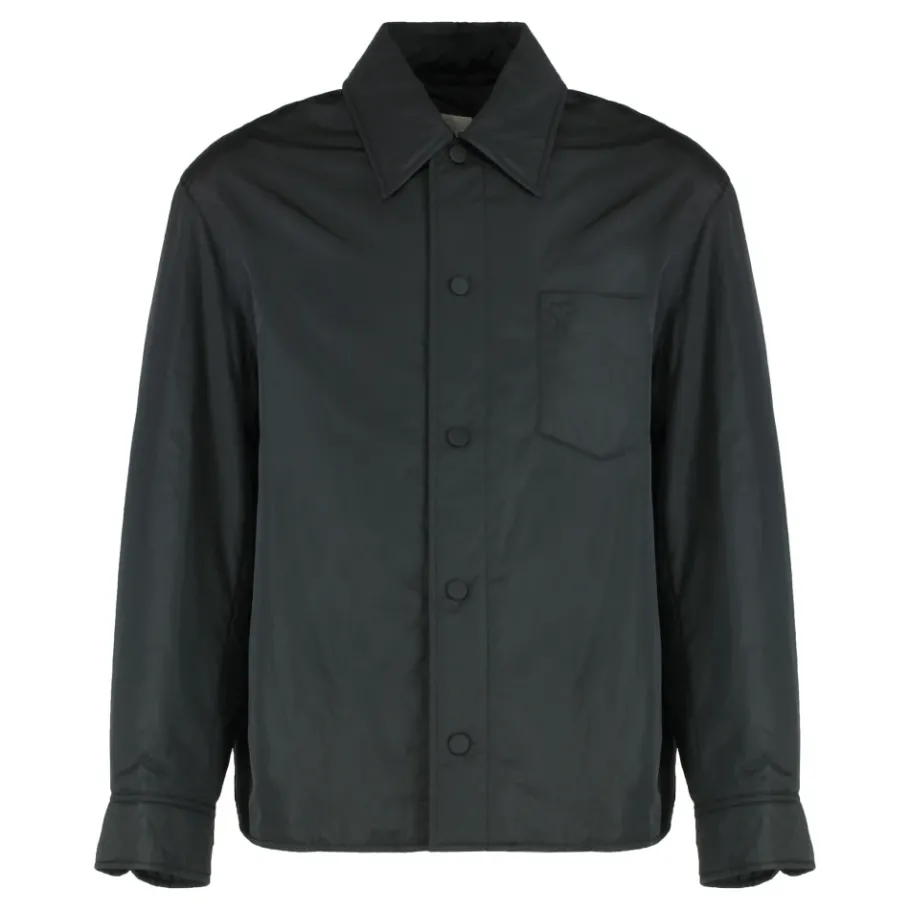 Ami Paris Gewatteerd Nylon Overshirt-Heren Jassen
