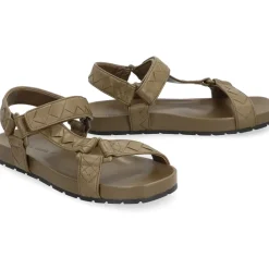 Bottega Veneta Geweven Leren Sandalen-Heren Sandalen