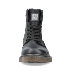 Rieker Grafietkleurige veterlaarzen-Heren Snowboots