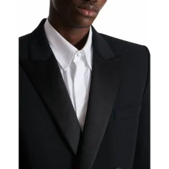Balmain Grain de poudre blazer met satijnen revers-Heren Kostuums